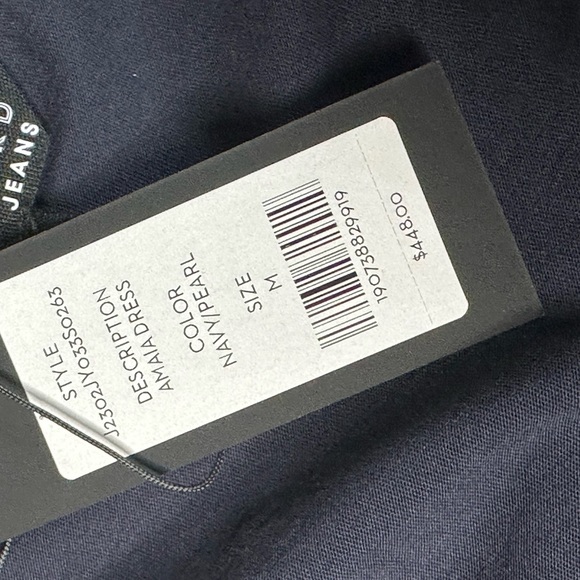 Veronica Beard Womens Amaia Eyelet Midi Dress NWT Size M Navy/Pearl - Picture 6 of 6